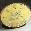 7 1/4" GWR Tender Builders Plate - Etched Brass