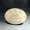 7 1/4" GWR Tender Builders Plate - Etched Brass